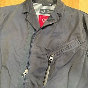 Armani Jeans Men's Dark Gray Lightweight Jacket